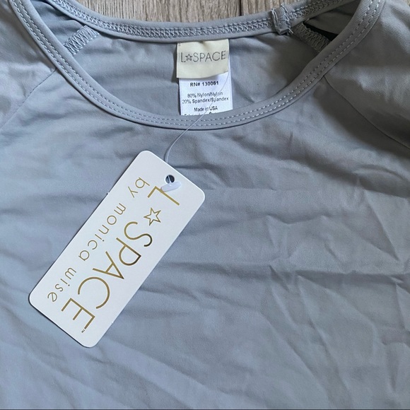 L*Space Sunlit Long Sleeve Bikini Top Rashguard - Picture 3 of 7